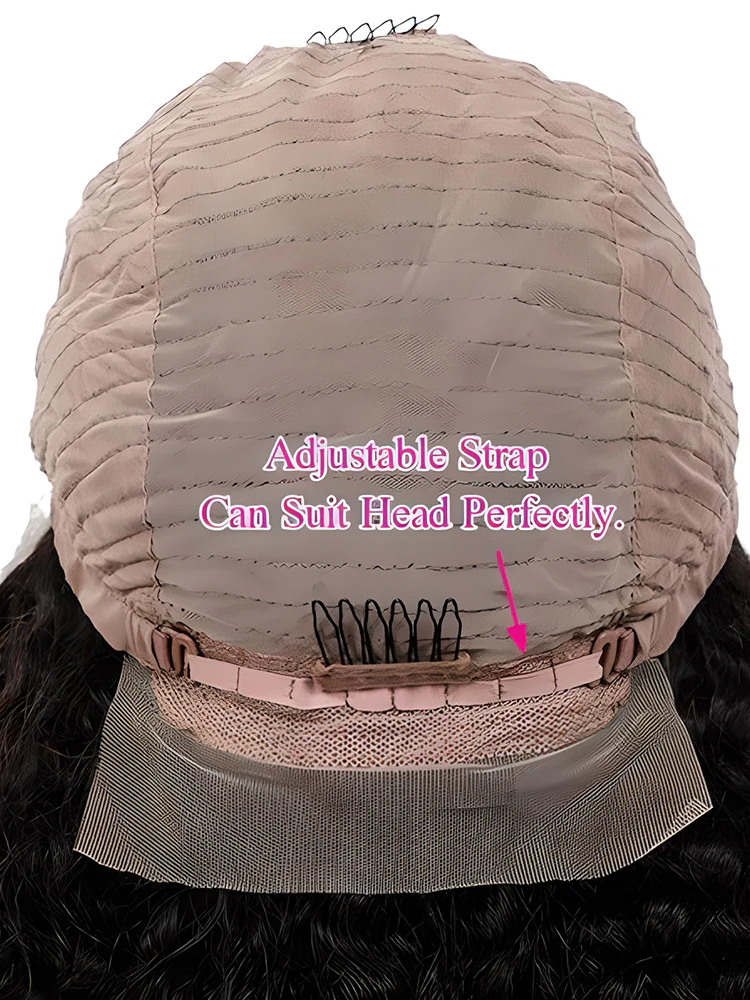 CurlyMe Water Wave Hair T part HD Lace Front Wigs Human Hair Natural Black - Image 5