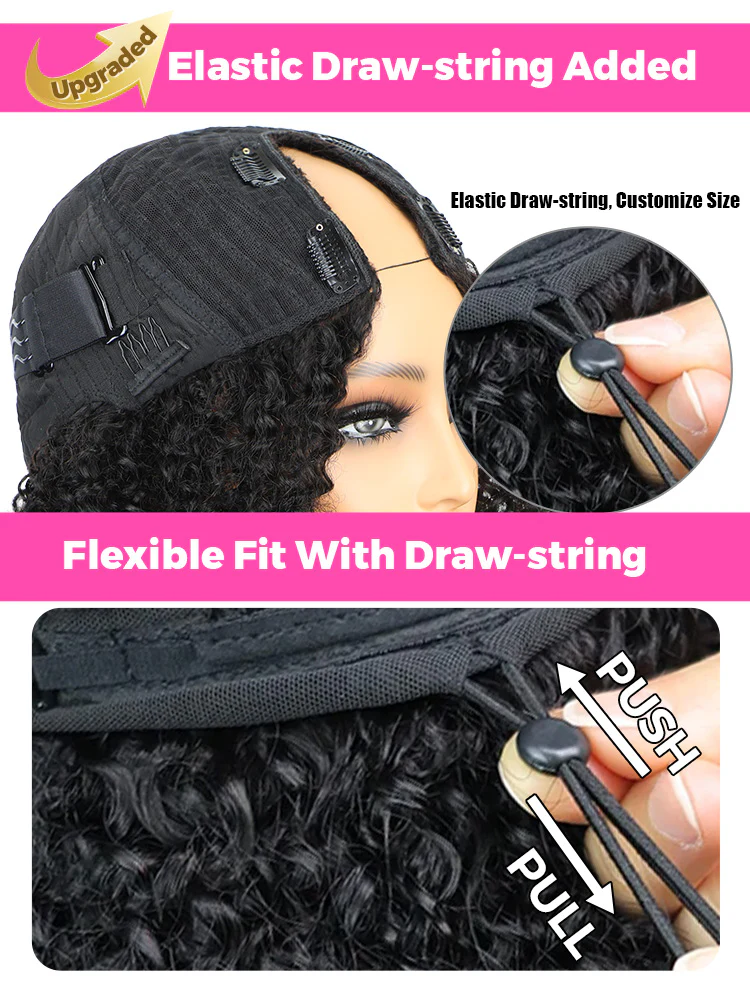 CurlyMe Body Wave Human Hair V Part Wig Glueless No Lace Same as Thin Part Wig - Image 9