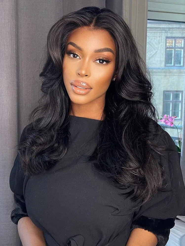 CurlyMe Pre-Bleached Layered Cut Body Wave 9x6 Pre-Cut Lace Wear Go Glueless Wigs - Image 8