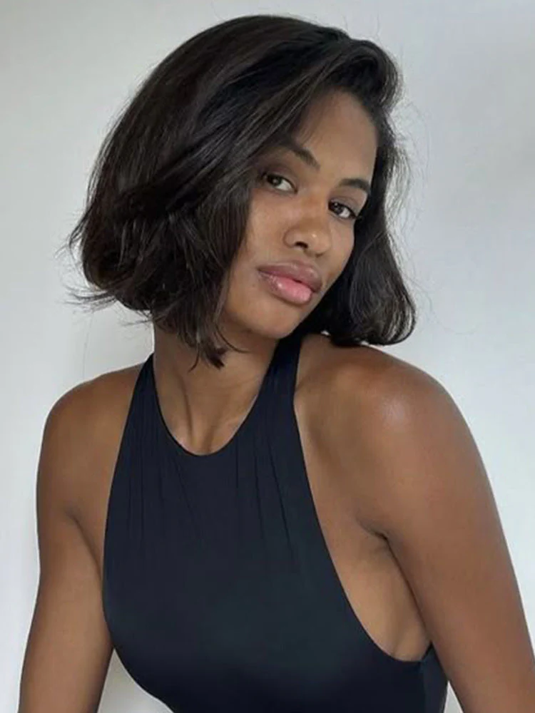 CurlyMe Wear Go Blow Out Straight Bob 7x5 HD Lace Glueless Wig Pre-Bleached Tiny Knots - Image 3