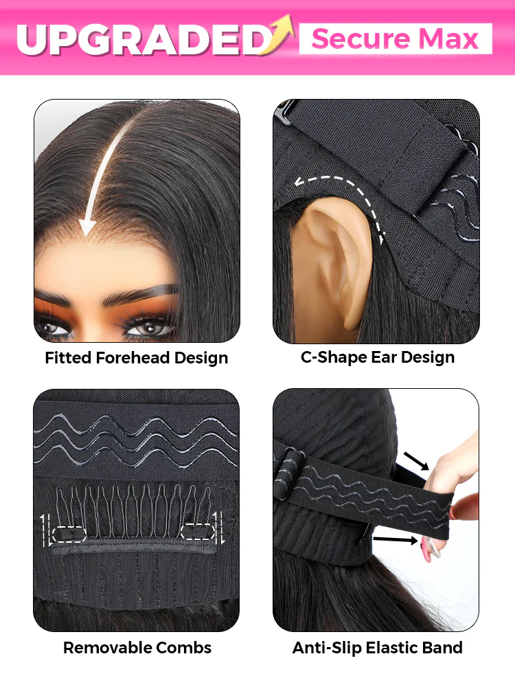 CurlyMe Mocha Mousse Color Layered Cut Face Framing Body Wave Pre-Cut Lace Wear Go Wig - Image 5