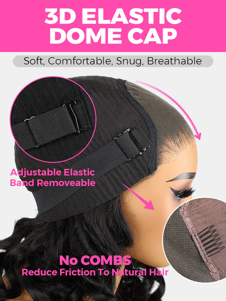 CurlyMe Pre-bleached Deep Wave Wear Go Glueless Wig Pre-cut 6x4 HD Lace Wig Pre-plucked - Image 6