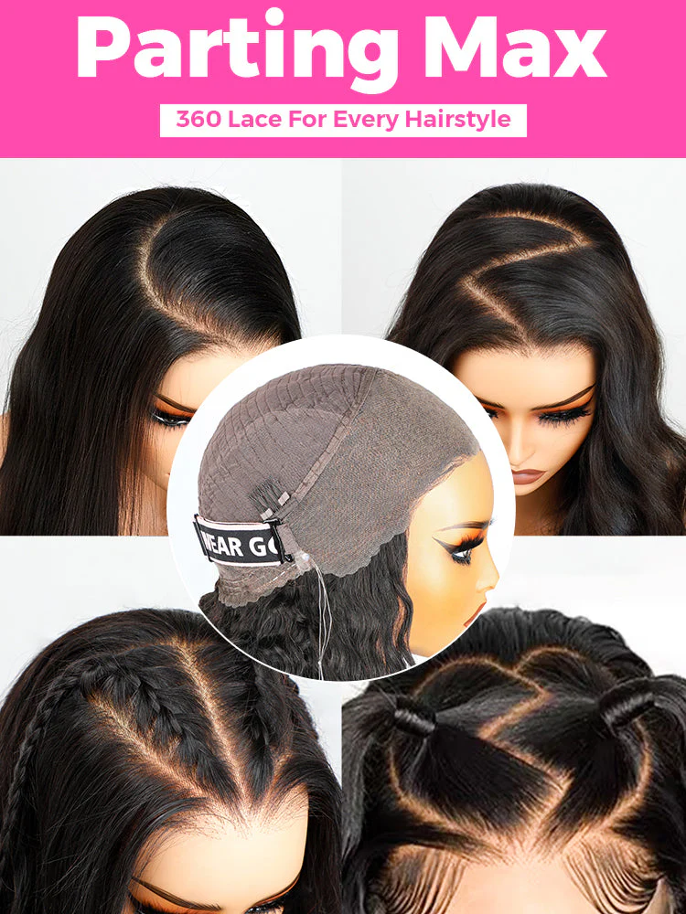 CurlyMe 360 Lace Wear Go Highlight Ombre Body Wave Hair Glueless Wigs Pre-Plucked Lace Front Wig - Image 7