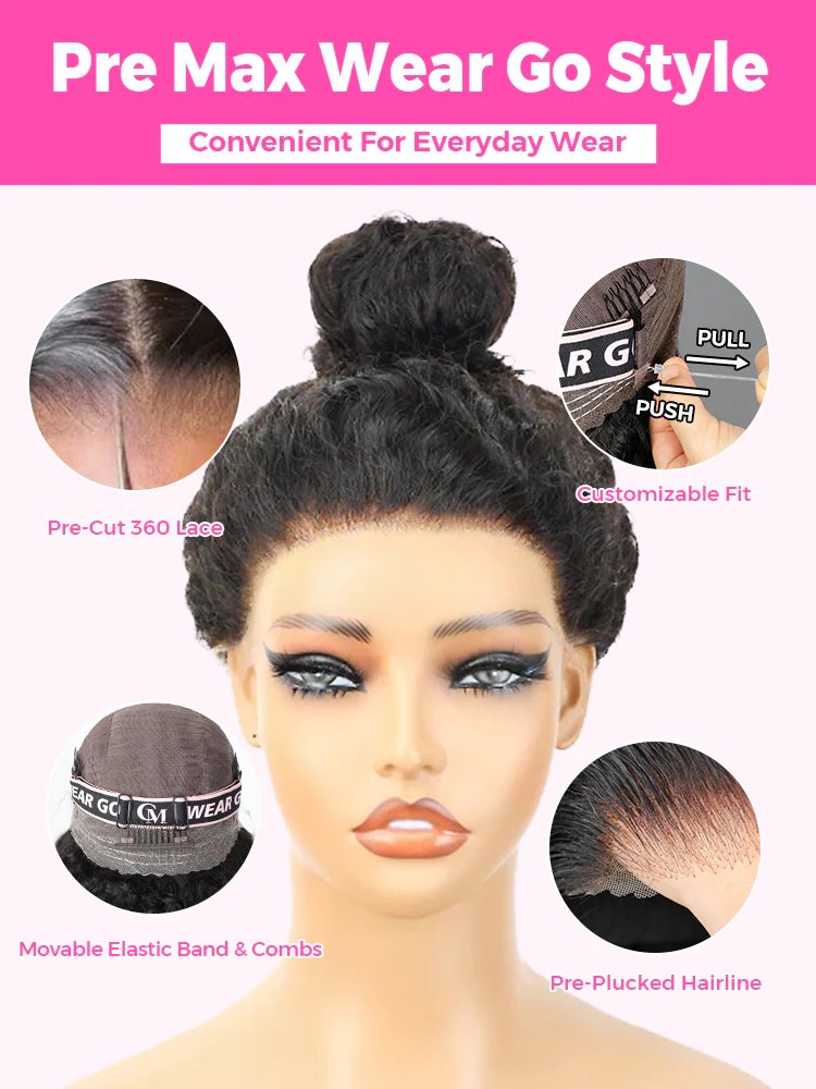 CurlyMe 360 Lace Wear Go Highlight Water Wave Hair Glueless Wigs Pre-Plucked Lace Front Wig - Image 8