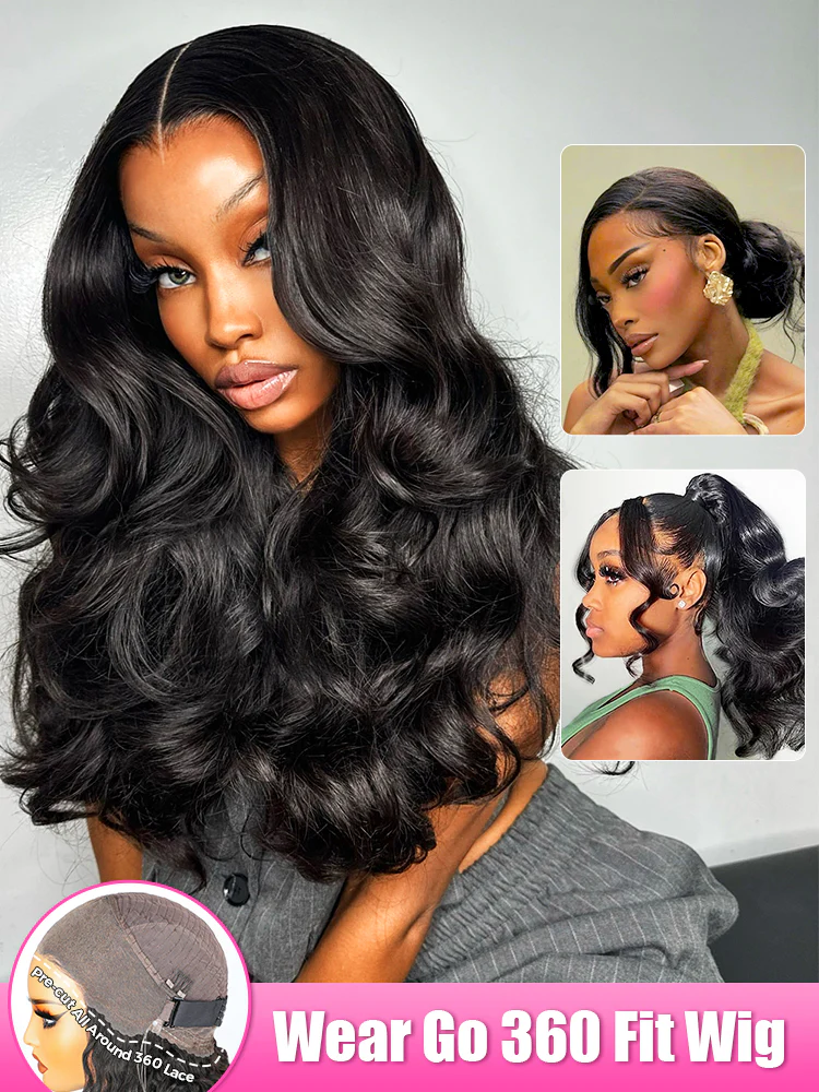 CurlyMe 360 Lace Glueless Wear & Go Pre-Bleached Human Hair Wig – Pre-Cut Lace & Pre-Plucked