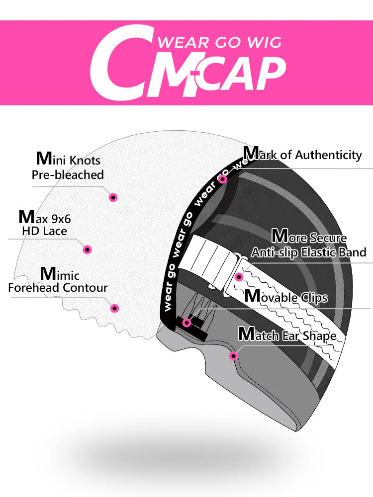 CurlyMe Pre-cut 9x6 Lace M-cap Wear Go Glueless Mini Knots Light Yaki Straight Hair HD Lace Front Wig Pre-plucked - Image 13