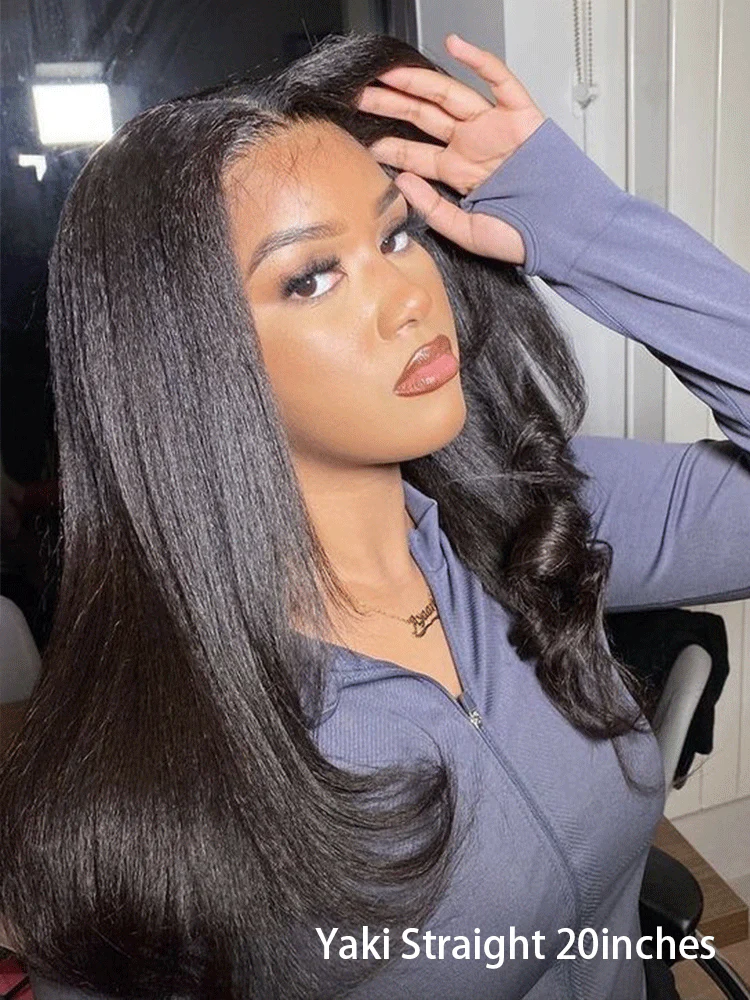 CurlyMe Pre-cut 9x6 Lace M-cap Wear Go Glueless Mini Knots Light Yaki Straight Hair HD Lace Front Wig Pre-plucked - Image 6