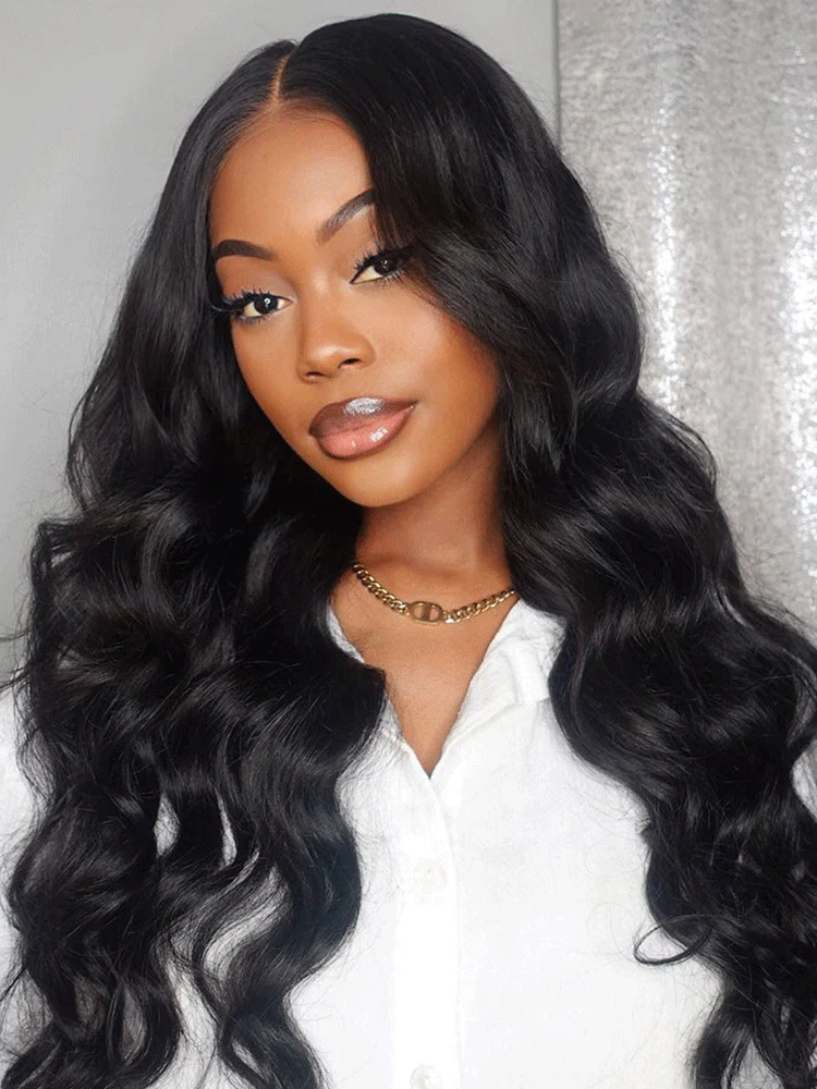 CurlyMe Pre-bleached Body Wave Hair Wear Go Glueless Wig Pre-cut HD Lace Pre-plucked - Image 2