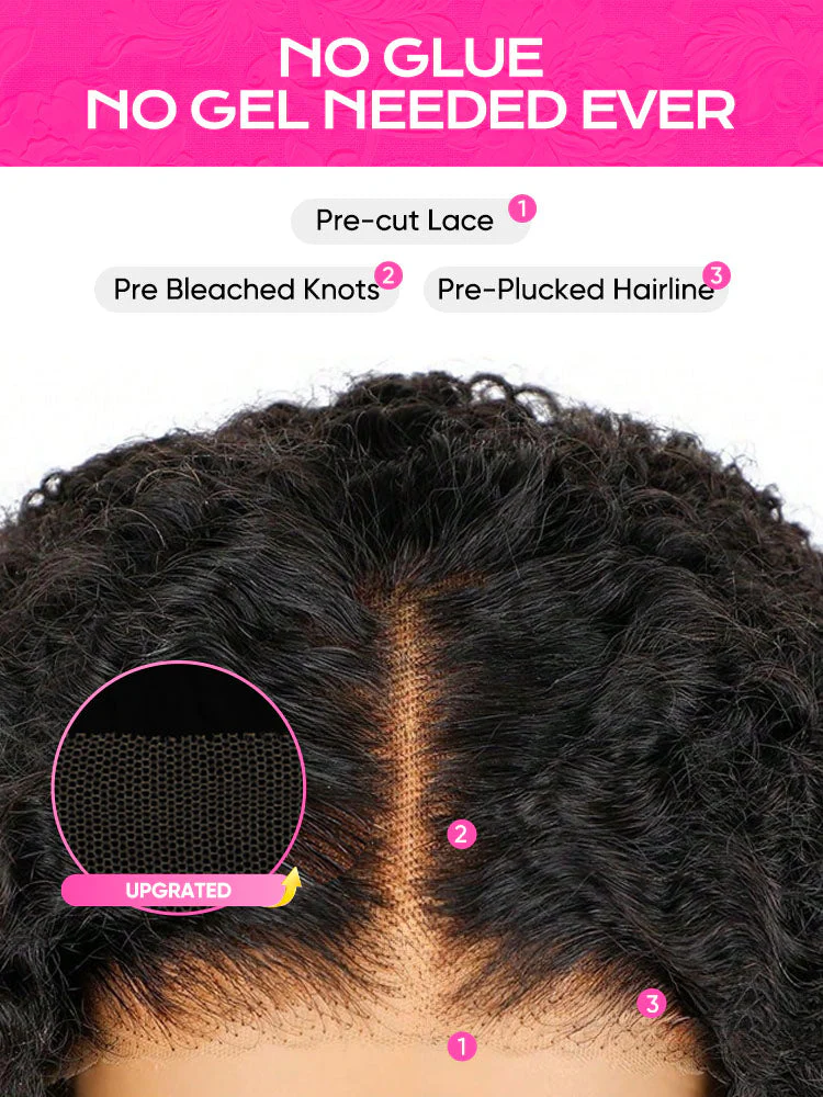 CurlyMe Pre-Braided Afro Kinky Curly 9x6 Pre-Cut Lace Wear Go Glueless Wig With Elastic Draw-string - Image 9