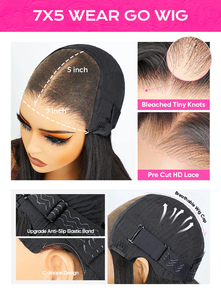 CurlyMe Ocean Wave Glueless Wear Go Wig Pre-cut HD Lace Wig Pre-plucked - Image 5