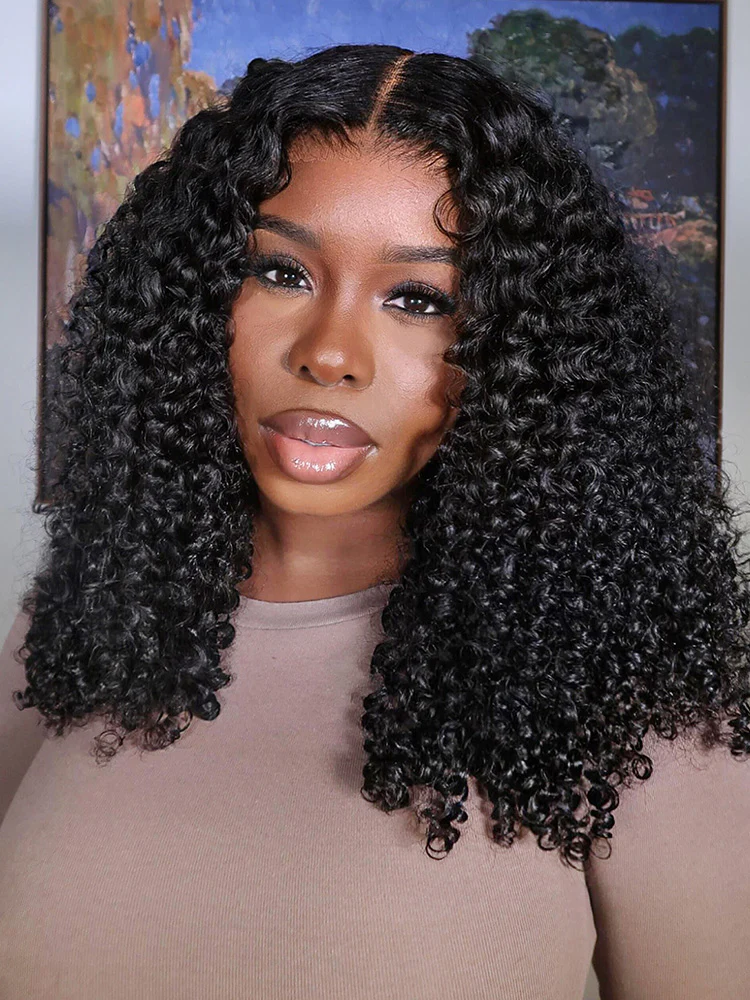[Clearance Sale]Wear Go Glueless Wig Pre-cut 6x4 HD Lace Kinky Curly Human Hair Wig - Image 2