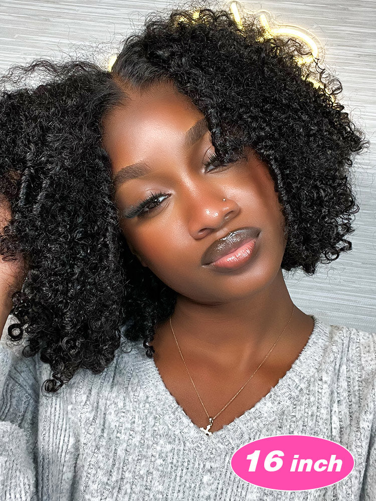 [Clearance Sale]Wear Go Glueless Wig Pre-cut 6x4 HD Lace Kinky Curly Human Hair Wig - Image 3