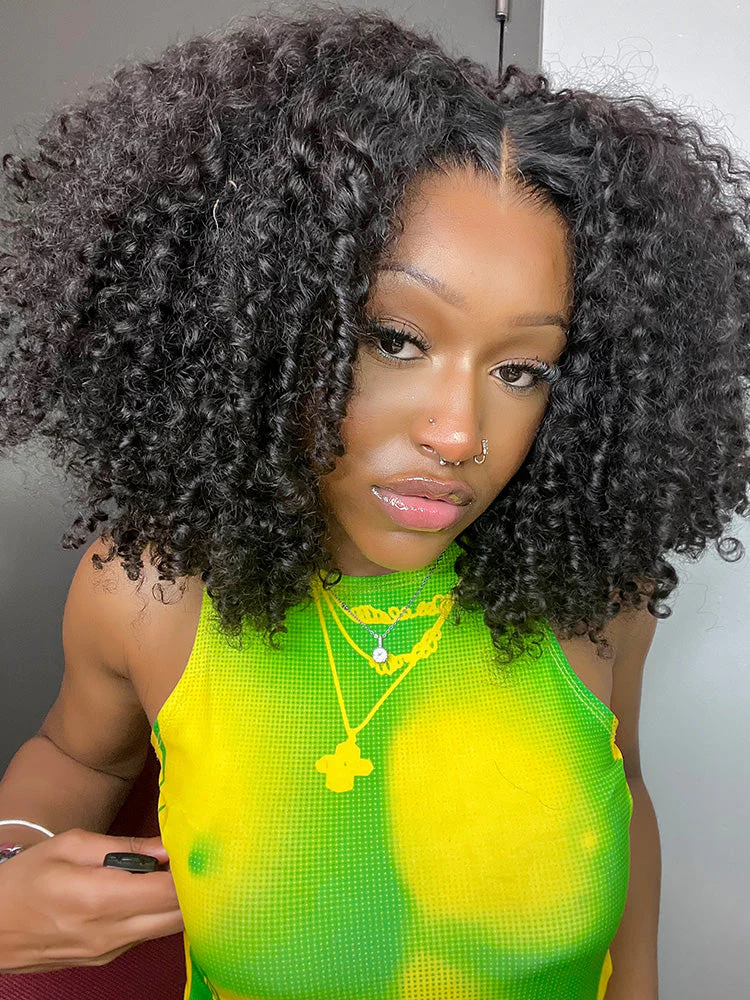 [Clearance Sale]Wear Go Glueless Wig Pre-cut 6x4 HD Lace Kinky Curly Human Hair Wig - Image 4