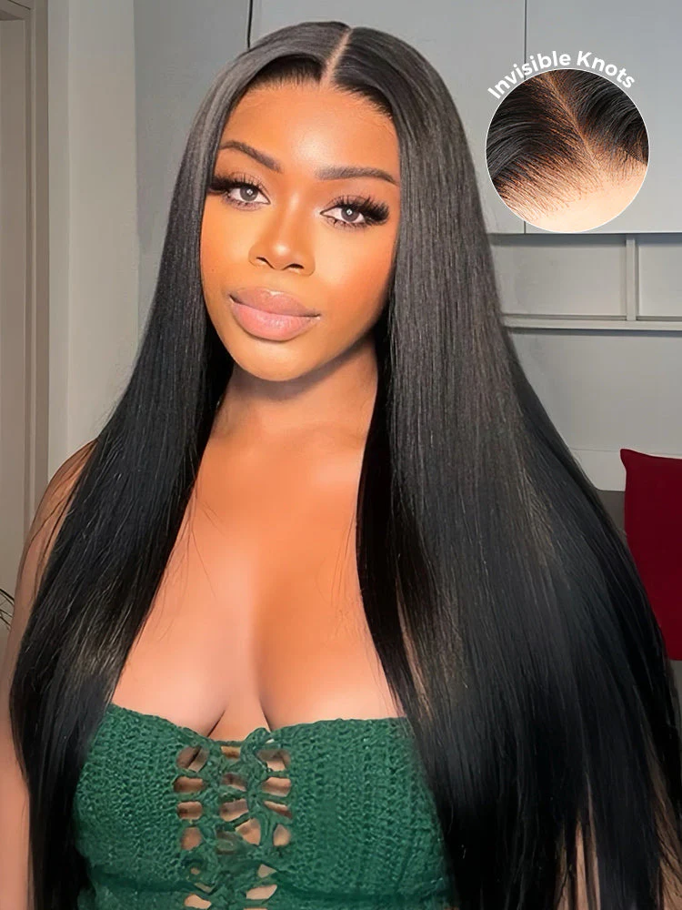 [Clearance Sale] Pre-bleached Most Like Real Hair Glueless Straight Human Hair HD Lace Wig Pre-plucked - Image 2