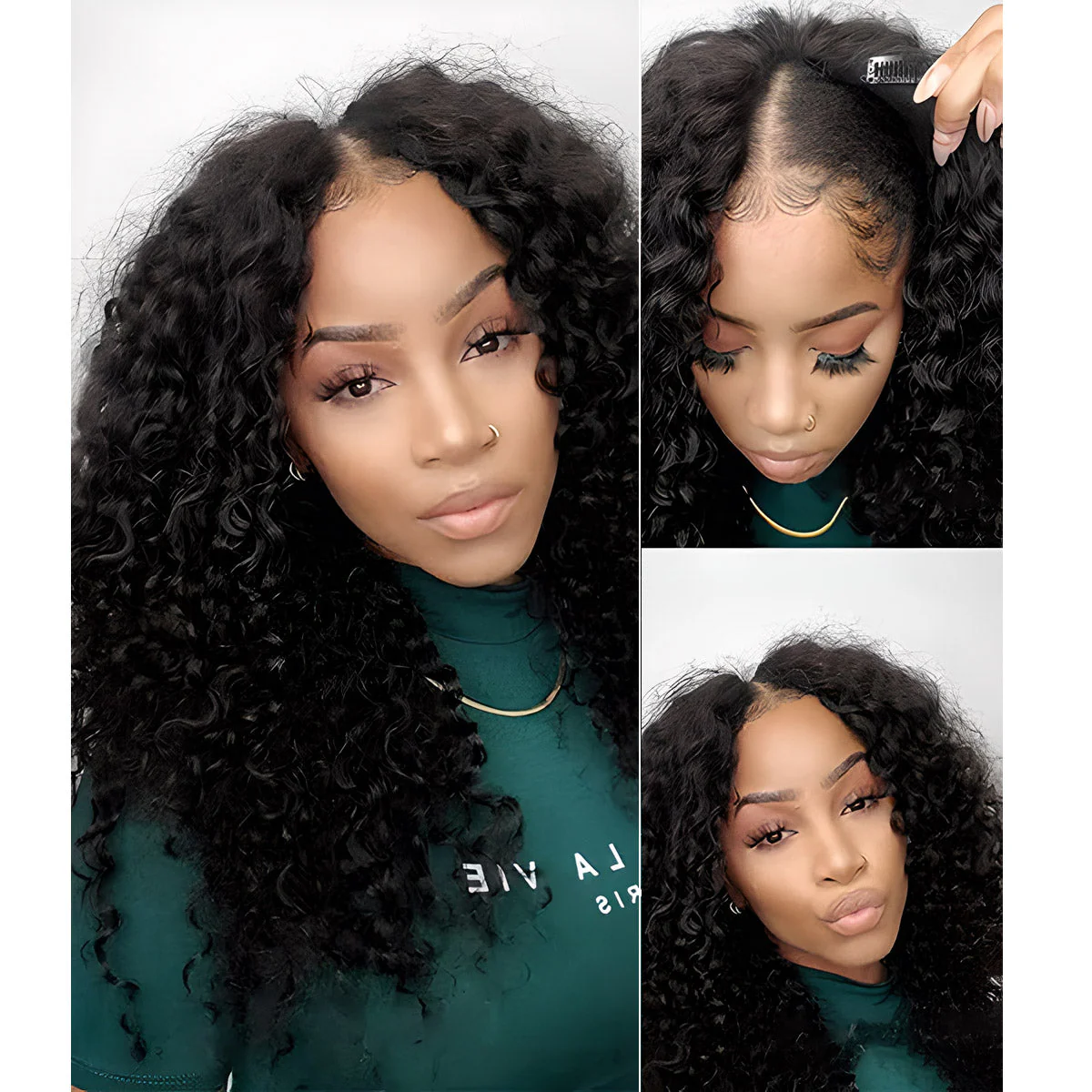 [Clearance Sale] Kinky Curly V Part Wig Human Hair Glueless Wig Pre-plucked - Image 10