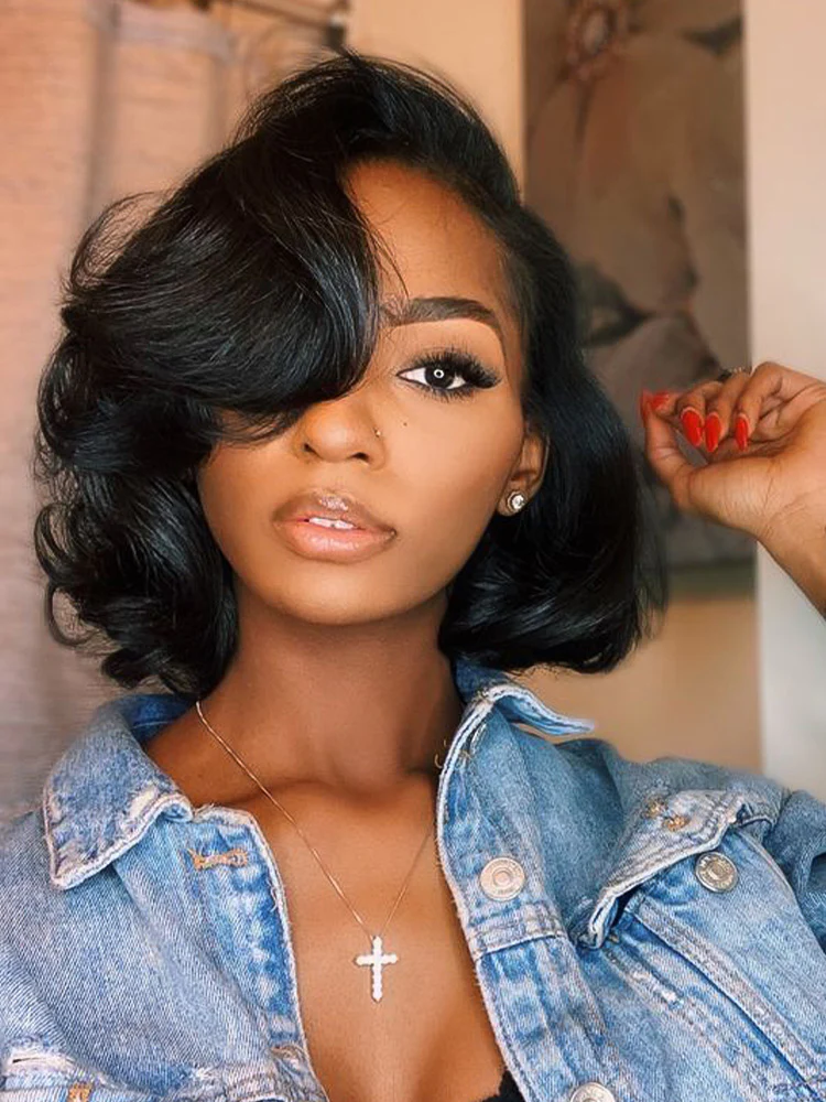 CurlyMe Wear Go Blow Out Straight Bob 7x5 HD Lace Glueless Wig Pre-Bleached Tiny Knots - Image 2