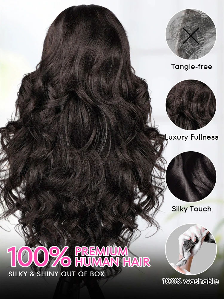 CurlyMe Pre-Styled Butterfly Cut Layer Natural Black Yaki Straight 9x6 HD Lace Wear Go Glueless Wig - Image 6