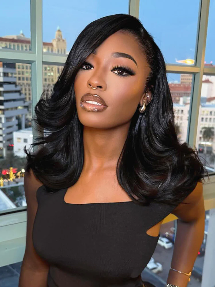 CurlyMe Bleached Knots 250% Density Right Side Part 9x6 Straight Human Hair Wear Go Glueless Wig - Image 2